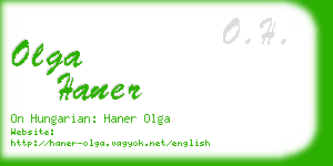 olga haner business card